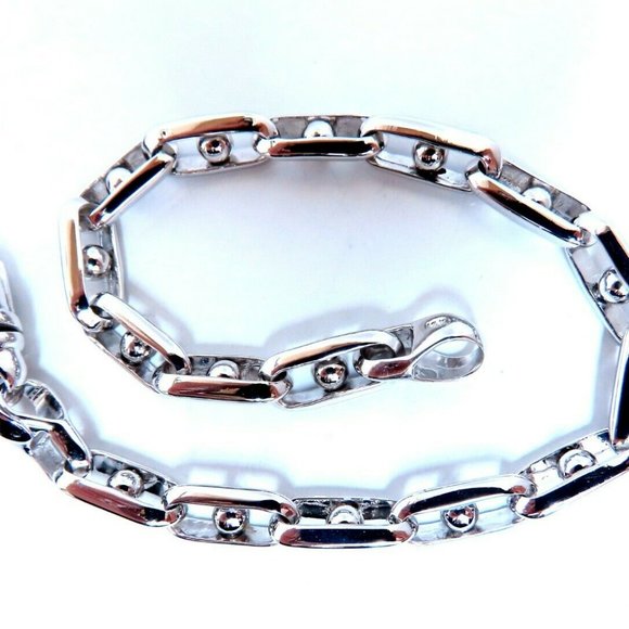 14kt Mens Rolling Balls Chain Link Bracelet Masculine Prime 9.25 inch